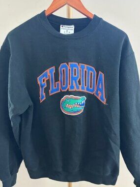 Champion Florida Gators Embroidered Crewneck Sweatshirt Men's Medium Black NCAA